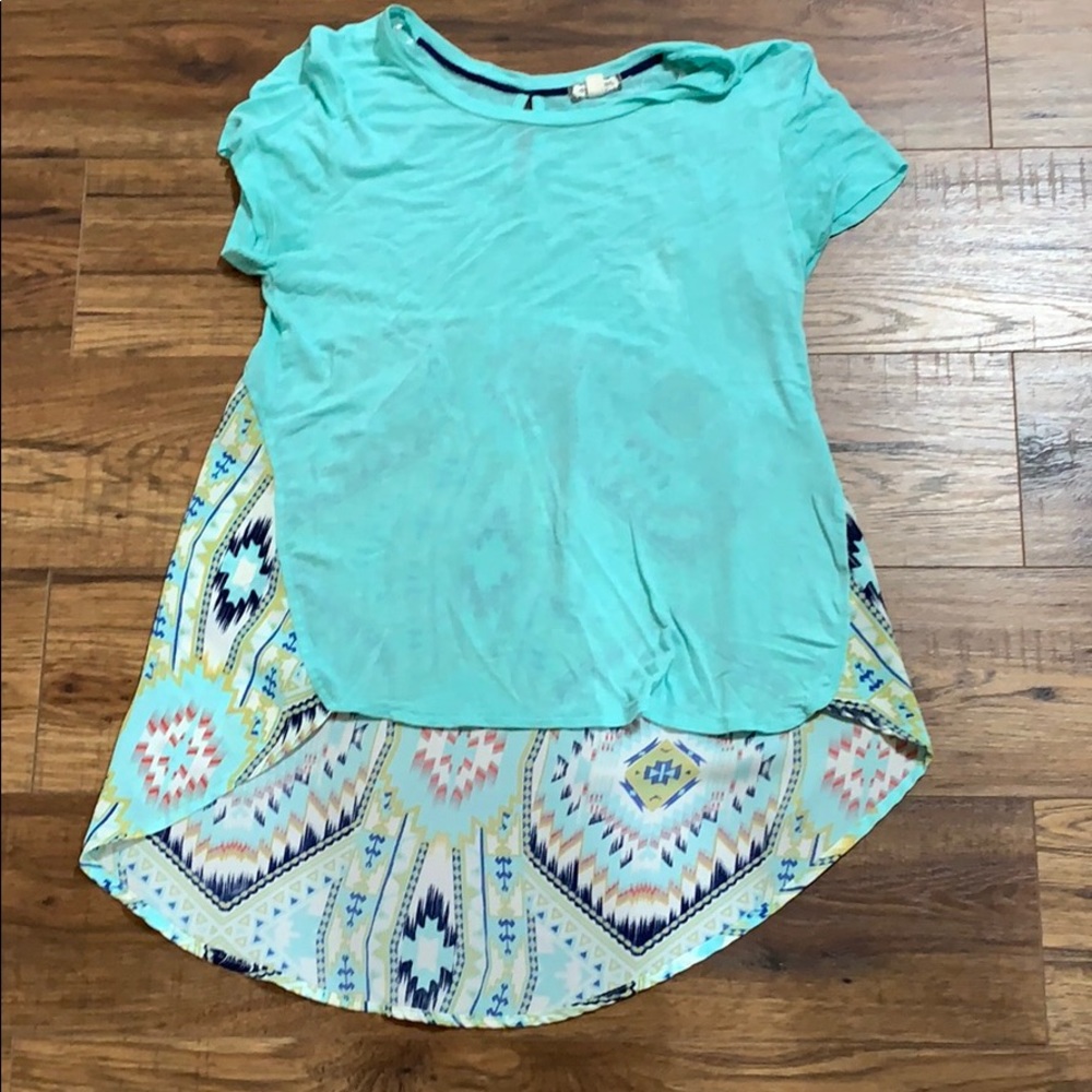 Teal Aztec Dress Tee